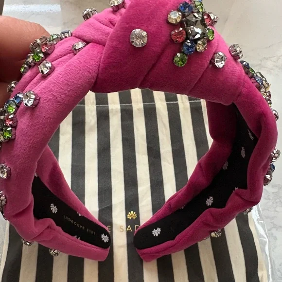 Lele Sadoughi Harlequin Rainbow Knotted Crystal Headband!! - Picture 2 of 7
